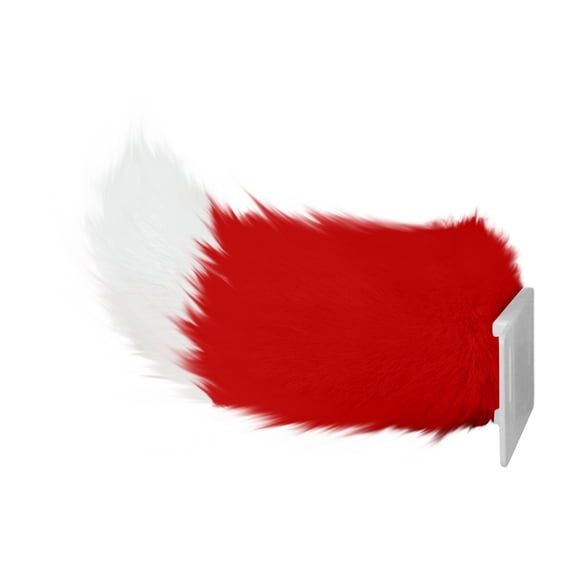 Faux Fur Car Rear Tail, 2-Tone Remote Control Sound Activated, 1 Pack Faux Fox Fur, Decorative Wagging Tail for Car Exterior Decoration Cosplay Costume Accessory