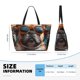 thumbnail image 4 of Disketp French Bulldog In Sunglasses Bolsa de Playa de Gran Capacidad, Bolso Impermeable y a Prueba de Arena para Mujer, Ideal para Playa, Piscina y Natación, 4 of 7