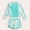 C-Mint Green128, variant on JIAYUE Swimsuit For Girls Set Floral Long Sleeve Drop Shoulder Collared Zipper Bikinis Shorts Patchwork Sportwear For Child Breathable Pool Outfits
