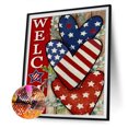 thumbnail image 1 of Cuadros Decorativos Diamante pintura 5D bandera corazón DIY completo redondo taladro mosaico imagen (J83648) Sywqhk Nuevos Originales, 1 of 1