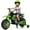 Green, variant on TULILLO 12V Kids Ride On Motorcycle Dirt Bike with High/Low Speeds,Training Wheels, Spring Suspension, Orange