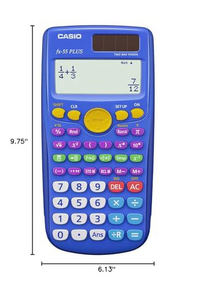 Casio fx-55 Plus Elementary/Middle School Fraction Calculator (FX-55PLUS)