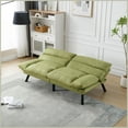 thumbnail image 3 of Modern European Velvet 2-Seater Sleeper Sofa with Metal Legs - Compact Living Room/Bedroom Furniture, 3 of 25