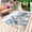 white, variant on Blue Turtle Coastal Outdoor Rug for Patio/Deck/Porch, Non-Slip Large Area Rug 3 x 5 Ft, Beach Coral Nautical Starfish Sea Eucalyptus Indoor Outdoor Rugs Washable Area Rugs, Camping Rug Carpet Runner
