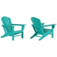 thumbnail image 4 of Polytrends  Altura  Outdoor Eco-Friendly All Weather Poly Patio Adirondack Chair (Set of 2) Turquoise, 4 of 5