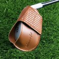 thumbnail image 3 of Golf Head Covers PU Portable Protector for Head Covers Golf Athlete Travel Golf Training Brown Large, 3 of 9