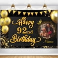 thumbnail image 1 of Banner de decoración de cumpleaños AUBAO, feliz 92 cumpleaños, 1 of 7