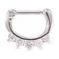 thumbnail image 2 of Ear Cartilage Clicker with Cubic Zirconia 16G 5/16" 8mm Lightweight, 2 of 5