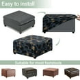 thumbnail image 5 of Xoenoiee Leopard Print Stretch Square Ottoman Cover Folding Storage Stool Furniture Protector Soft Square Slipcover with Elastic Bottom, S, 5 of 7