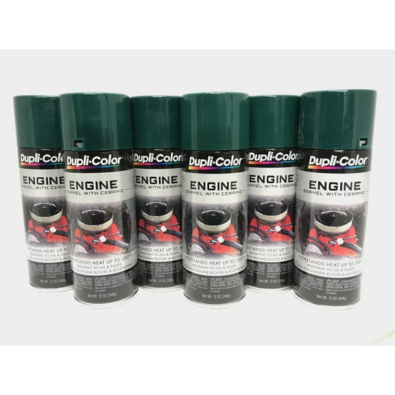 Duplicolor DE1644-6 PACK Engine Enamel Paint w/ Ceramic, Hunter Green - 12oz