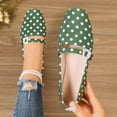thumbnail image 2 of Polka Dots Mary Jane Shoes Women Ballet Flats Shoes for Women Slip on Comfortable Dressy Adjustable Strap for Work office Business Casual Size 36-43 Green-B, 2 of 4