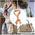 thumbnail image 5 of Unique Bargains 1 Pc Scarf Headband Print Neck Scarf for Women White Orange, 5 of 5