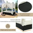 thumbnail image 6 of Harper & Bright Designs Outdoor Patio Rattan Daybed with Canopy and Overhead Curtains, Sunbed Daybed with Adjustable Seat and Cushions, Wicker Sunbed for Balcony Poolside Backyard, Beige, 6 of 13