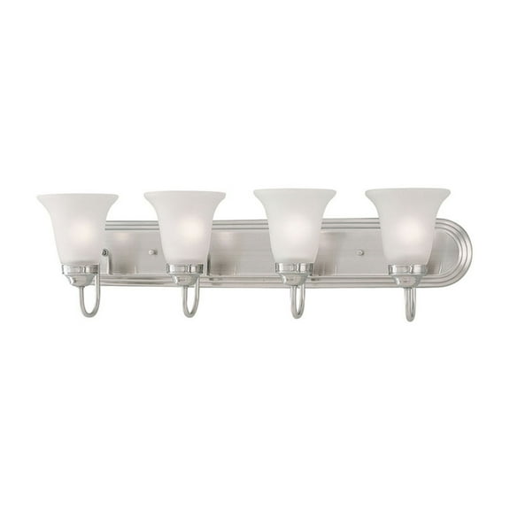 ELK Home 4-Light Satin Pewter Vanity Lights with Transitional Glass Shades