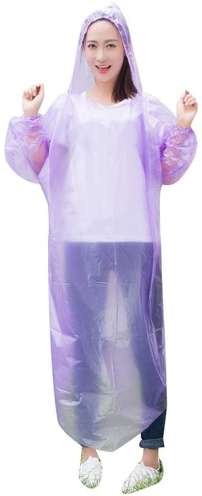 Lot De 4 Ponchos De Pluie Jetables Adultes - Imperméables Pour Rando, Camping