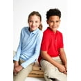 thumbnail image 6 of French Toast Girls School Uniform Long Sleeve Picot Collar Interlock Polo Shirt, Sizes 4-20 & Plus, 6 of 10