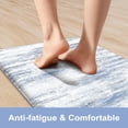 thumbnail image 2 of Anti Fatigue Kitchen Mats 17"x47"+17"x29", Abstract Kitchen Rugs Sets of 2, Non Slip Kitchen Mats for Floor, Cushioned Comfort Standing Mats for Sink, Laundry, Office, Desk Multi-Blue, 2 of 3
