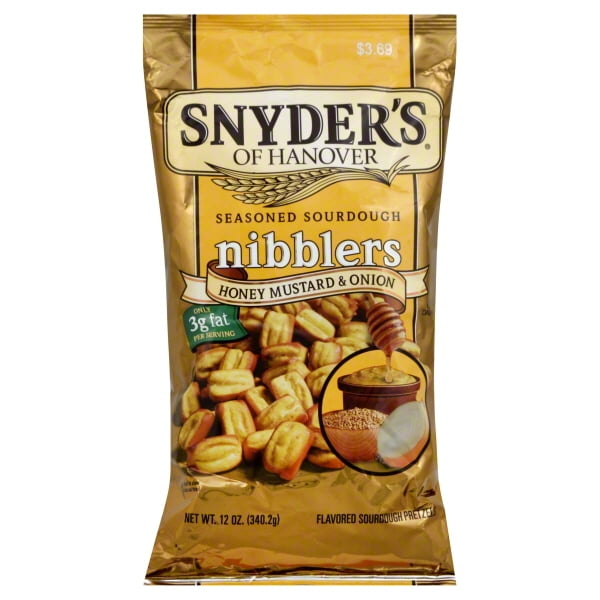 Snyder's of Hanover Honey Mustard & Onion Sourdough Nibbler Pretzels, 12 Oz.