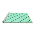 thumbnail image 2 of Ahgly Company Machine Washable Indoor Square Solid Turquoise Blue Modern Area Rugs, 8' Square, 2 of 4
