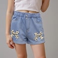 thumbnail image 2 of UAYOTSE Shorts for Girls Summer Elastic Casual High Waisted Loose Shorts,Sizes 11-12 Years, 2 of 9