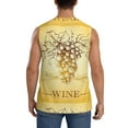 thumbnail image 4 of Goofa Bunch of Grapes Printed Men's Sleeveless T-Shirt - Athletic Gym Workout Tank Top for Men - Moisture-Wicking, UPF 30+ Quick-Dry Muscle Tee-3X-Large, 4 of 8
