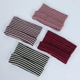 thumbnail image 4 of siminsem Reversible Striped Neck Gaiter for Men Women Winter Warm Knitted Face Mask - Soft Brushed Fleece Lined Windproof Neck Warmer for Outdoor Ski Cycling Cold Weather One Size, Red,One Size, 4 of 4