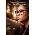 thumbnail image 2 of 3 Pack Blue Light Blocking Glasses for Women Men, Square Frame Computer Screen Eyeglasses Clear Lens Gaming Glasses, 2 of 7