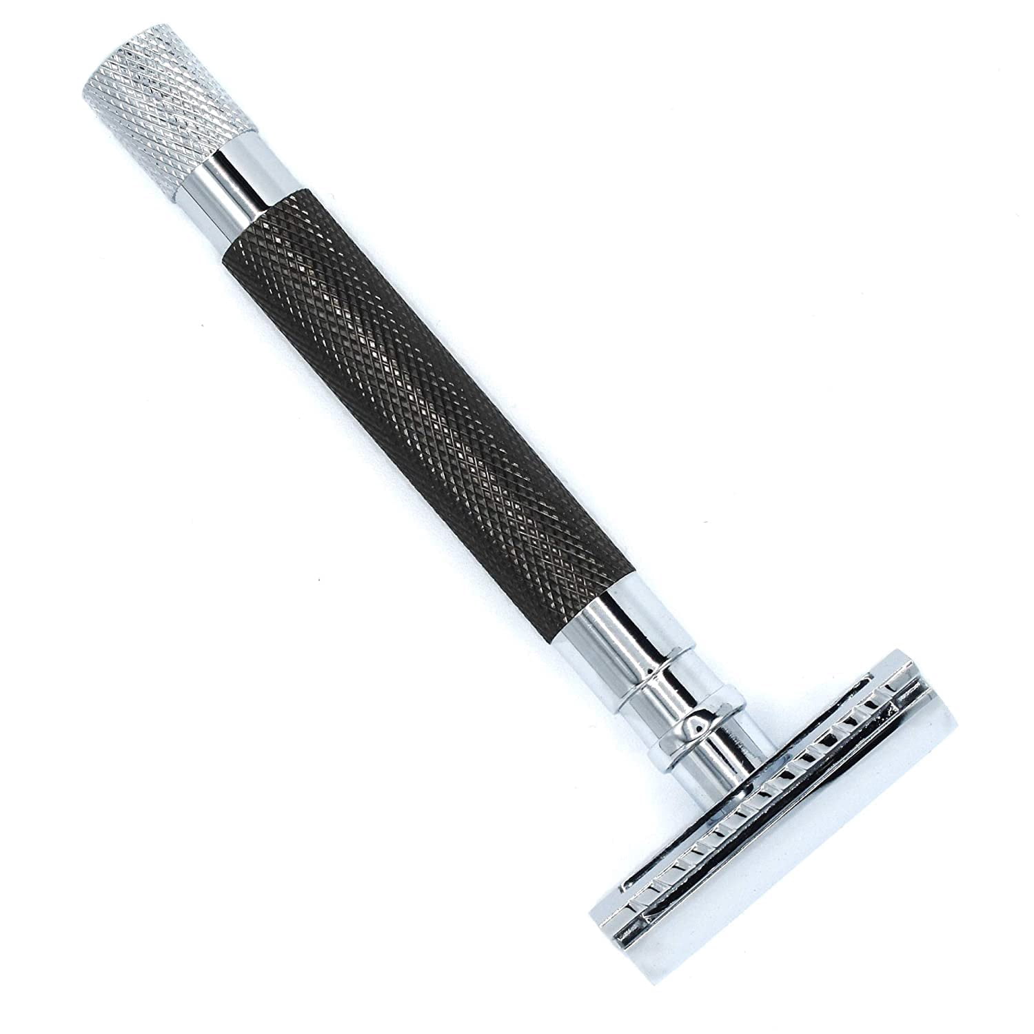 Parker Safety Razor 56R Double Edge Safety Razor with 5 Parker Razor Blades (Graphite)