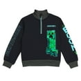 thumbnail image 5 of Minecraft Creeper Fleece Half Zip Sweatshirt and Jogger Pants Outfit Set Little Kid to Big Kid, 5 of 5