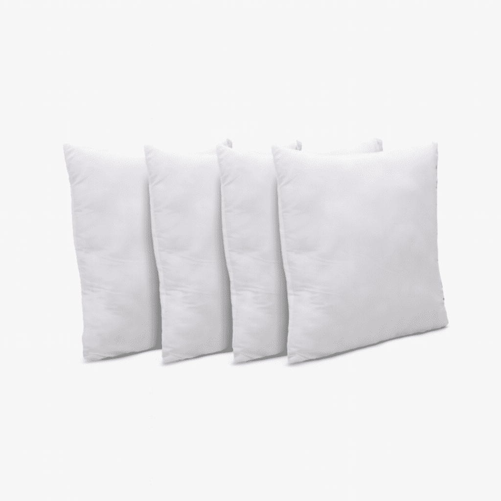 Mainstays Decorative Pillow Insert, 18" x 18", 4 pack