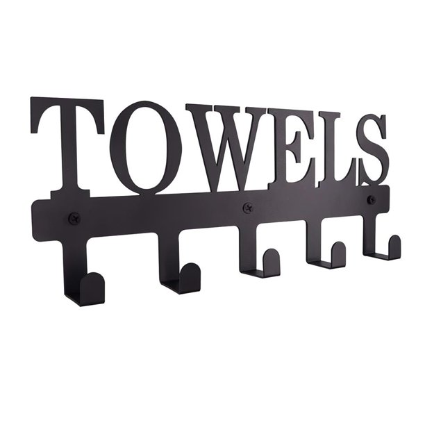 Bewildely Toallero estético Simple elegante toallero toallero fácil de instalar soporte de toalla montado en la pared gancho de toalla para toalla de Almacenamiento y organización del hogar No.2 Bewildely HA028072-02