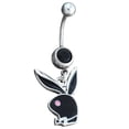 thumbnail image 1 of Cute Rabbit Dangle Navel Rings Belly Button Rings Body Jewelry Creative Personalized Navel Piercing Rings, 1 of 7