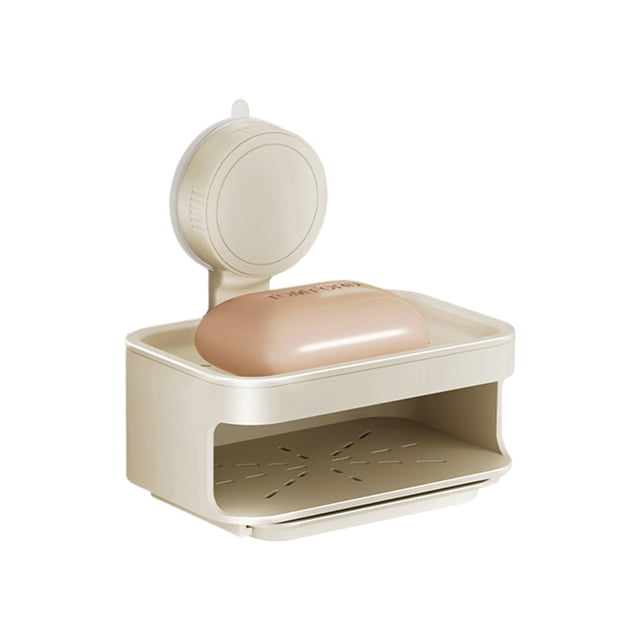 TIELUTT Soap Dish Wall Soap Dish Suction Cup for Bathroom Kitchen Storage Plate over the Makeup Mat over Shelf Kitchen Wash Tub for Towel Rack for Kitchen in Dish Drying Rack Small Stainless
