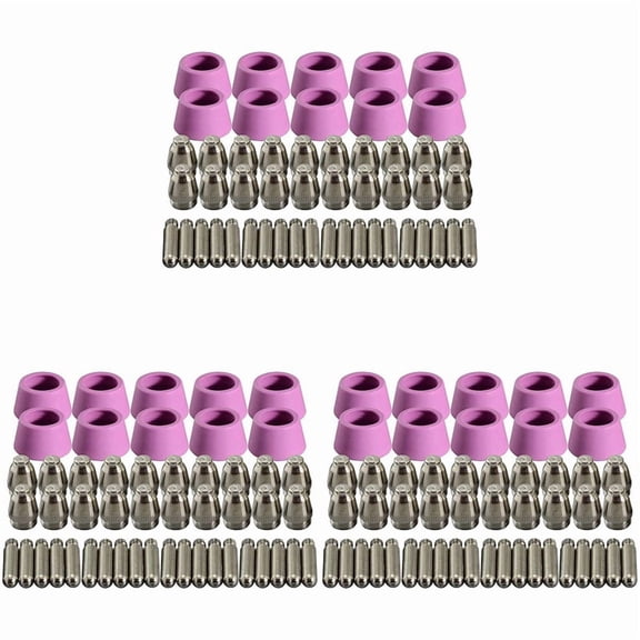 200Pcs Plasma Cutter Torch Consumables Electrode Nozzles Cups Kit for -60 -55 WSD-60 Fit CUT-60 LGK-60 Plasma Cutter