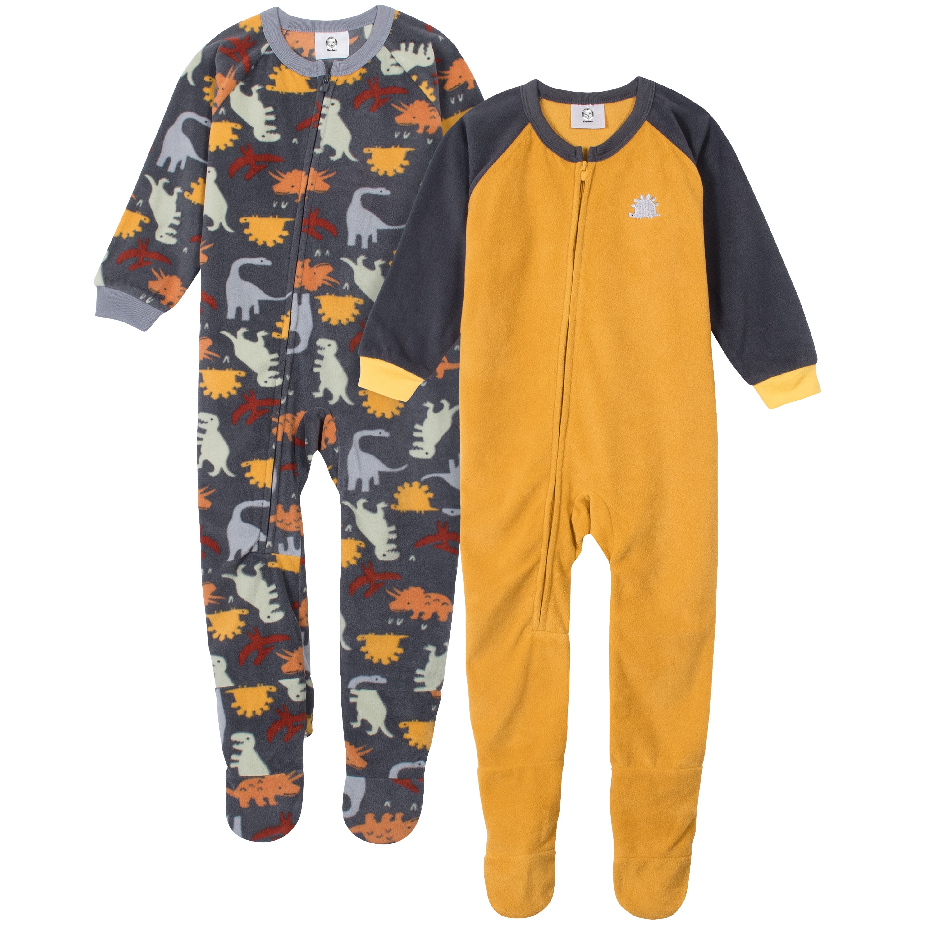 Gerber Baby & Toddler Boys Microfleece Blanket Sleeper Pajamas, 2Pack