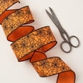thumbnail image 6 of Spiderweb Pumpkin Bats Plaid Halloween Ribbon 141in, Orange Black Polyester Craft Wrap for Gift Box Wreath Bouquet DIY, Holiday Party Supply, 6 of 7