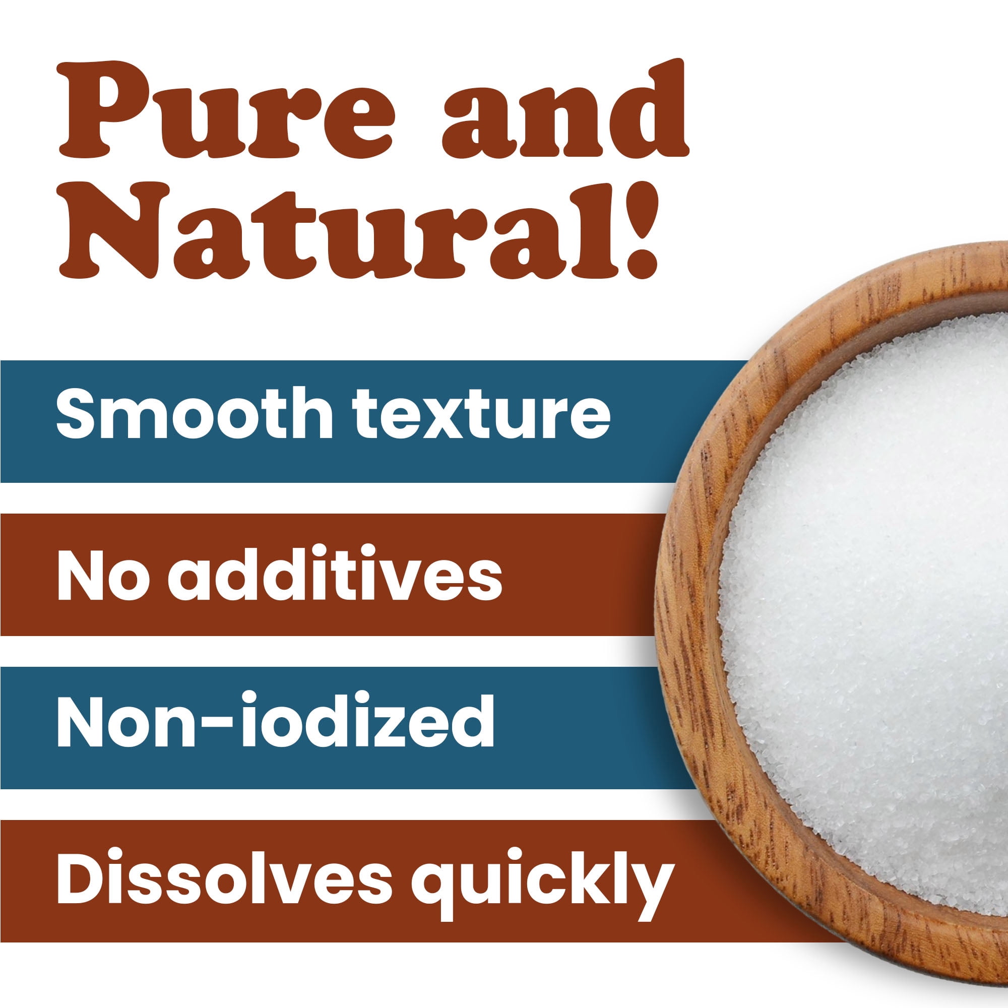 Mediterranean Fine Sea Salt, 4 Pounds – Non-GMO, Vegan, Kosher, Bulk – by Food to Live