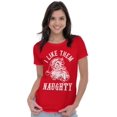 thumbnail image 2 of Funny Xmas Santa I Like Them Naughty Womens Slim Fit Graphic Tee Brisco Brands M, 2 of 4