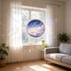 thumbnail image 5 of Round Acrylic Puzzle Suncatcher - Stained Glass Style Window Hanging Dreamy For Home Decor, 5 of 6