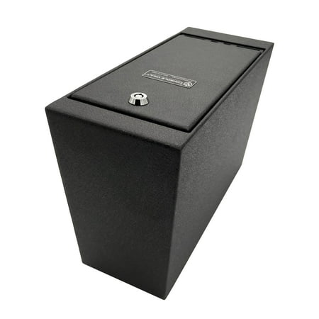 Heavy Gauge Cold Rolled Plate Steel Gun Vault for Toyota Tundra 2014-2021 - Barrel Key Lock - Superior Triple Guard Locking System™ - Drill-Resistant Toyota Tundra Gun Safe - Easy Installation