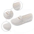 thumbnail image 4 of BRICH Mary Jane Flats for Women Perforated Round Toe Ballet Flats Comfortable Ballerina Shoes White 8.5, 4 of 9