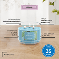 thumbnail image 4 of (2 pack) Mainstays 3-Wick Scented Glass Jar Candle, Garden Rain, 11.5oz., 4 of 11