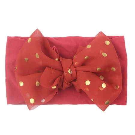

Hair Clips For Girls 1Pc Baby Girls Dotted Bow Headband Stretch Hairband Headwear Hair Accessories For Girls