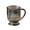Gray, variant on Ribbed Glass Coffee Mug with Handle, Clear Glass Drinkware for Coffee Tea Espresso Latte and Everyday Beverage Use(White,480ML / 16.2Oz)