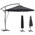 thumbnail image 1 of Outsunny 9.5' Cantilever Patio Umbrella with Wind Strap, Cover, UPF50+,Grey, 1 of 10