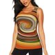 thumbnail image 1 of Fotbe Colorful Swirl Blusas Sin Mangas para Mujer – Estilo Casual, Corte Suelto, Slim-Fit, Cuello Redondo Deportivo, Tops de Verano para Gimnasio y Yoga-Large, 1 of 7
