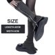 thumbnail image 2 of Relleno de medias de lana para otoño e invierno, cubierta larga para tobillo JK, Color sólido cálido, funda para botas apiladas con cremallera de cien tejidos, 2 of 5