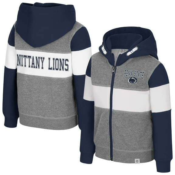 Toddler Colosseum Heather Gray Penn State Nittany Lions Bert Full-Zip Hoodie