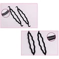 thumbnail image 3 of Rizador de plástico negro para hacer moños, soporte para el cabello, herramienta para trenzar moños mágicos, accesorios de peluquería para mujeres, 3 of 5