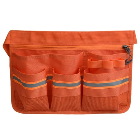 

Tool Bag W/ Multiple Pockets Waterproof Oxford Cloth Sturdy Cleaner Storage Waiter for KTV Restaurant Gardening Catering Hotel Orange